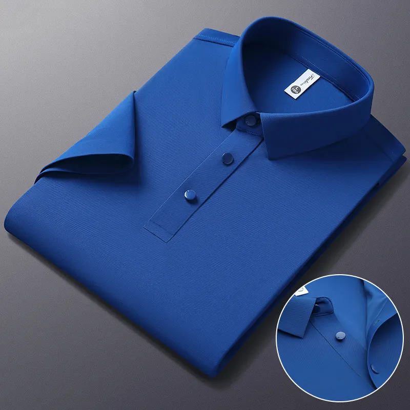 새로운 도매 턴다운 칼라 여름 T 남자의 칼라 셔츠 폴로 셔츠 골프 폴로 셔츠 남자의 비즈니스 캐주얼 반팔
