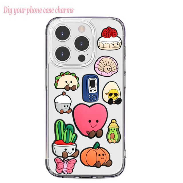 New Trend Custom Logo Soft PVC DIY Cute Cartoon Phone Case Charms 2.5-3.5cm with Free Sample