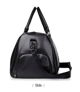 Sac de voyage en cuir vegan, véritable matériau PU, pour week-end, nuitée, salle de sport, fermeture éclair, sac de voyage pour usage extérieur - Product Image 3