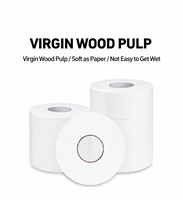 Rouleau de papier toilette commercial absorbant doux et jetable en pâte de bois vierge en gros pour hôtels et lieux publics