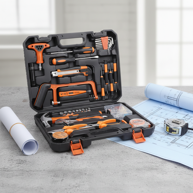 DEWEN Household Toolbox Set Hardware Electrician Special Maintenance Household Car Multi-functional Combination Set