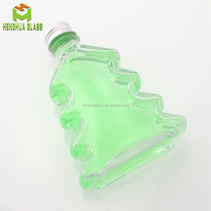Design personalizzato all'ingrosso forma di <span class=keywords><strong>albero</strong></span> di natale chiaro 200ml 7oz 20cl bottiglie di vetro per liquore di vino olio d'oliva liquido con tappo a <span class=keywords><strong>vite</strong></span> - Product Image 1