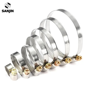 Abrazaderas de manguera antioxidantes de 8-80 mm, abrazaderas de manguera de acero inoxidable, abrazaderas de manguera de combustible y agua, abrazaderas de anillo de resorte con accionamiento de tornillo sin fin - Product Image 1