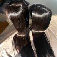 Perruque 100% Cheveux Humains Vierges Naturels Vietnamiens Lace Front Sans Colle Lisse Baguette 13x6 5x5 HD Frontal Transparente Abordable
