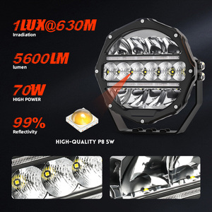 Vente en gros haute puissance E-Mark hors route LED spot de conduite 4WD 1250M camion rond tout-terrain 7 pouces voiture projecteurs LED 4x4 - Product Image 2