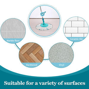 Meilleure vente de vadrouille de remplacement compatible avec le système de vadrouille à disque Clean Twist de <span class=keywords><strong>Leifheit</strong></span> 360 Spin Magic Mop pour tous les types de sols - Product Image 4