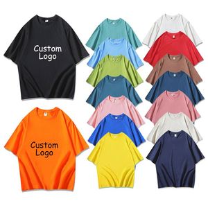 T-shirt publicitaire personnalisé pour entreprise, col rond oversize, pour le sport et la course, streetwear, 100 % coton, pour homme - Product Image 1