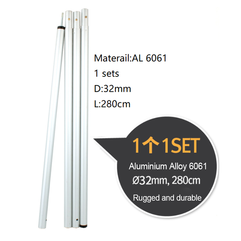 6061 Aluminum Telescopic Tent Pole Supported