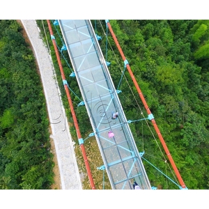 Pont suspendu en verre pour paysage de montagne, grand parc d'aventure en plein air, divertissement, personnalisé pour les sites commerciaux - Product Image 2