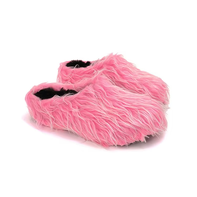 Big Fluffy Slippers Women's Warm Plush Winter Style
