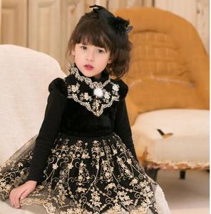 ชุดเดรสเด็กผู้หญิงแบบกระโปรงบานสไตล์เบสบอลขายส่ง ทำจากผ้าฝ้าย - Product Image 2