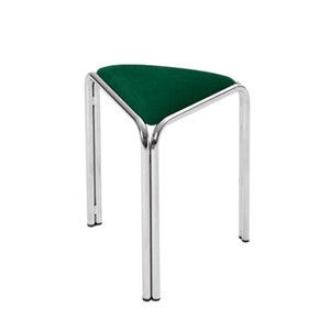 Chaise de salle à manger moderne en acier inoxydable à siège triangulaire, légère et facile à déplacer, mobilier de restaurant - Product Image 5