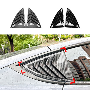 Tesla Model Y Rear Window Blinds Piano Black Carbon Fiber Texture Car Decals Body Stickers Exterior Modification - Product Image 4