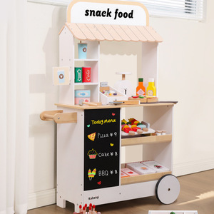 Carrito <span class=keywords><strong>de</strong></span> Cocina <span class=keywords><strong>de</strong></span> Juguete <span class=keywords><strong>de</strong></span> Madera con <span class=keywords><strong>Comida</strong></span> <span class=keywords><strong>de</strong></span> Juguete, Pizza, Pastel y Caja Registradora <span class=keywords><strong>para</strong></span> Niños, <span class=keywords><strong>para</strong></span> Jugar a Cocinar y a Roles, Ecológico y Duradero - Product Image 1