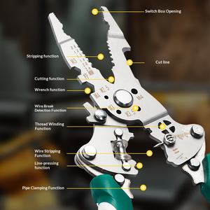 Alicates pelacables plegables al por mayor, herramienta manual multifunción para electricistas, para enrollar y crimpar - Product Image 3