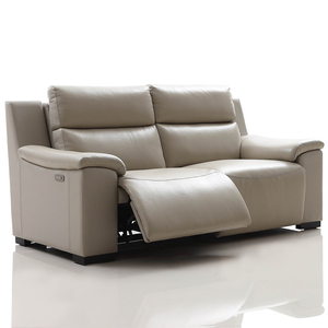 Canapé en cuir inclinable électrique de luxe de conception italienne 3 places Meubles de salon modernes Canapé à mouvement électrique avec charge USB - Product Image 1
