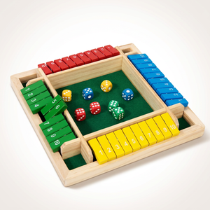 <span class=keywords><strong>Gioco</strong></span> da Tavolo in Legno Shut Box per 4 Giocatori, <span class=keywords><strong>Gioco</strong></span> Educativo di Matematica per Bambini 5-7 Anni, <span class=keywords><strong>Gioco</strong></span> Unisex per Feste - Product Image 4
