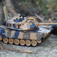 Dwi Dowellin 1/18 Uzaktan Kumandalı M1A2 RC Tankı, 2.4Ghz, 10 Kanallı Abrams Ana Muharebe Tankı, Çocuklar ve Yetişkinler için Askeri Oyuncak