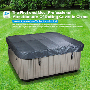 <span class=keywords><strong>Couverture</strong></span> de piscine <span class=keywords><strong>spa</strong></span> de massage moderne rétractable et étanche Immer avec design enroulable en tissu Oxford et installation facile - Product Image 4