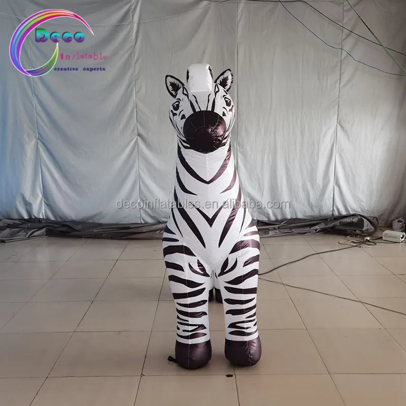 Customized Giant Inflatable Animal Model Inflatable Zebra For Animal Theme Party Decoration
