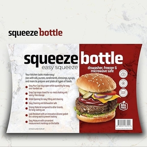 Bouteilles à presser de soja pour condiments Bouteilles de sauce à verser faciles de 16 oz avec bouchon à pression étanche Bouteilles à presser pour sauces - Product Image 6