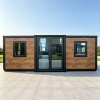 Maison conteneur extensible à double aile 20FT 40FT, maison préfabriquée modulaire pliable, bâtiment préfabriqué mobile extensible