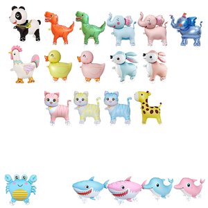 Hot 3D Cartoon Foil <strong>Balloon</strong> <strong>Shark</strong> Giraffe Dinosaur Cat Dog Walking Pet Animal <strong>Balloon</strong> with Wheel for Kids Birthday Party Outdoor - Product Image 1