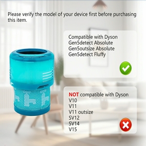 La personnalisation en usine convient aux accessoires d'<span class=keywords><strong>aspirateur</strong></span> Robot Dysons G5 filtre d'<span class=keywords><strong>aspirateur</strong></span> bleu vert - Product Image 6