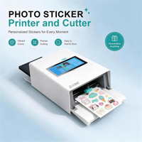 Mesin Pencetak & Pemotong Stiker Gambar DIY, Printer Foto Thermal Pintar, Mesin All-in-One untuk Cetak & Potong