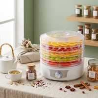 Déshydrateur alimentaire mini 5 plateaux - Séchoir transparent pour fruits et viande séchée - Appareil portable pour friandises pour animaux - Fabrication OEM/ODM