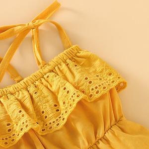 Wholesale <b>Baby</b> Lace Romper <b>Jumpsuit</b> Newborn <b>Baby</b> Sling Outfits Sunsuit - Product Image 5