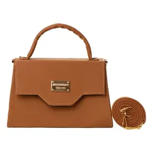 Bolso Bandolera de Cuero Genuino Leonor Camel de Fana, Estilo Sólido para Uso Diario, con Correa para el Hombro, Talla XL para Mujer - Product Image 4