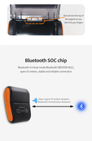 Mini-Imprimante Thermique Portable de Reçus, Connexion Bluetooth Sans Fil pour Appareils Mobiles, Mini Imprimante d'Étiquettes et Tickets