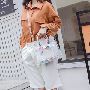 Nuova Borsa <span class=keywords><strong>a</strong></span> Tracolla Impermeabile in PVC Trasparente, Elegante e Versatile per Donne, Stile Spiaggia - Product Image 3