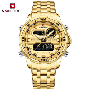 Reloj de Pulsera NAVIFORCE 9234 <span class=keywords><strong>GGG</strong></span> con Esfera Grande, Correa de Acero Inoxidable, Cuarzo, Original para Hombre, LCD Digital - Product Image 2