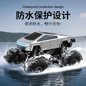 Coche RC Anfibio Monster Truck a Escala 1:18, 6 Canales, Impermeable, 4WD, Listo para Usar, de Resina, para Interiores, Juguete para Niños y Niñas de 8 Años - Product Image 4