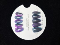 Faux ongles français faits main uniques, couvrants et amovibles ; longueurs courtes et moyennes, motifs aléatoires