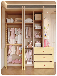<span class=keywords><strong>Armadio</strong></span> Moderno in MDF con Ante <span class=keywords><strong>Scorrevoli</strong></span> e Ampia Capacità, Organizzazione Multi-Scomparto per Soggiorno e Casa - Product Image 6