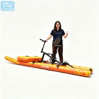 Long ponton flottant monoplace avec cadre en aluminium et plateforme avant, faible résistance pour rivière, portable, de Chine Lumark