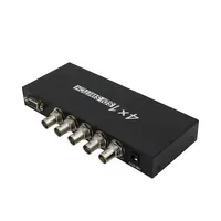 SDI 3G-SDI-HD-SDI 4x1 Switch Router Sinyal SDI Penuh 4 Saluran dengan Input/Output 4 Port SDI untuk Kamera CCTV DVR NVR