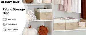Wholesale Double Foldable Fabric Basket <b>Collapsible</b> Organizer 20L Capacity Makeup Toy Clothing Shoes Food Kitchen Space <b>Wardrobe</b> - Product Image 3