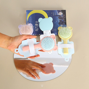 Mini peine acolchado Mohei de 15-20 cm, diseño portátil de masaje para el cuidado del cabello de bebés y niños - Product Image 3