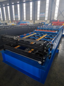 Hai lớp tráng men Roof <span class=keywords><strong>tile</strong></span> máy làm sàn hình thang gạch làm giá máy - Product Image 5