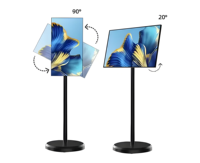 BOE 2025 Portable TV 24.5 pouces LCD publicité écran affichage roues électronique Smart TV support avec texte Animation affichage