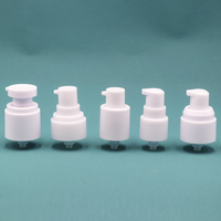 Flacon pompe sans air en PP cylindrique de 50 ml pour crème liquide, sérum, cosmétique blanc de 15 ml