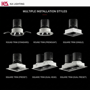 <span class=keywords><strong>Plafonnier</strong></span> encastré UGR17 anti-éblouissement 12W COB <span class=keywords><strong>LED</strong></span>, encastré profond, <span class=keywords><strong>dimmable</strong></span>, en aluminium, pour hôtel de luxe, bureau, villa - Product Image 2