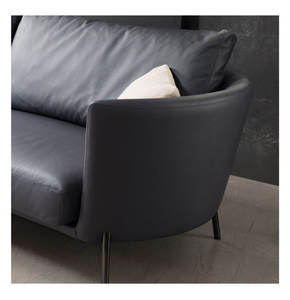 Sofá de cuero de nobuk con tapicería, mueble lujoso y exclusivo para sala de estar, color Naranja - Product Image 3