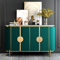 Meuble buffet de salle à manger, armoire de cuisine en bois, meuble bar en marbre, style nordique, luxe moderne, buffets