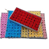 Bouquet de fleurs de savon en gros, roses artificielles, design triple couche épaissi, têtes de fleurs, accessoires cadeaux, modèle