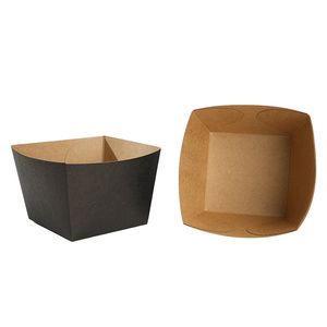 Anpassbare Einweg-Kraftpapier-/Wellpappe-/Weiße Karton-Snack- und Dessertteller, Lebensmittelbehälter - Product Image 5